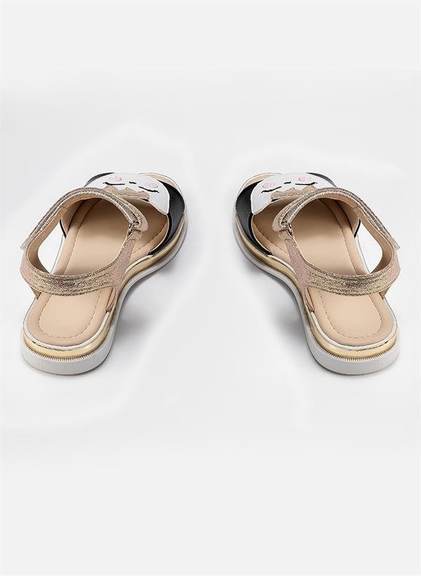 Sandalettes Kedi Gold – Confort et style avec détails 3D