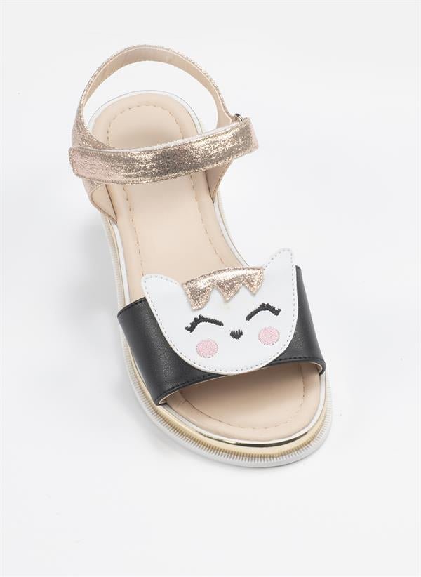 gold cat 3d simli kiz sandalet - Justyol