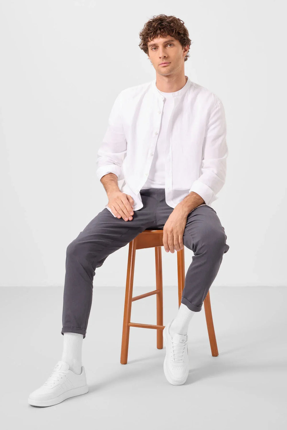 pantalon chino homme léger extensible coupe standard- 82178