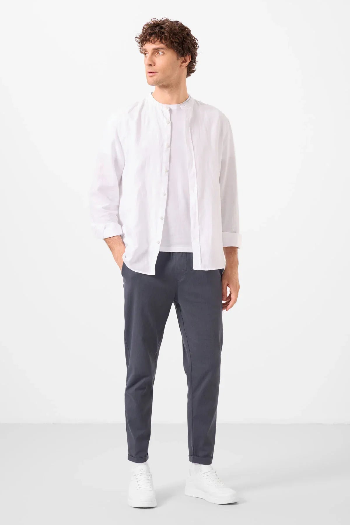 pantalon chino homme léger extensible coupe standard- 82178 - Justyol