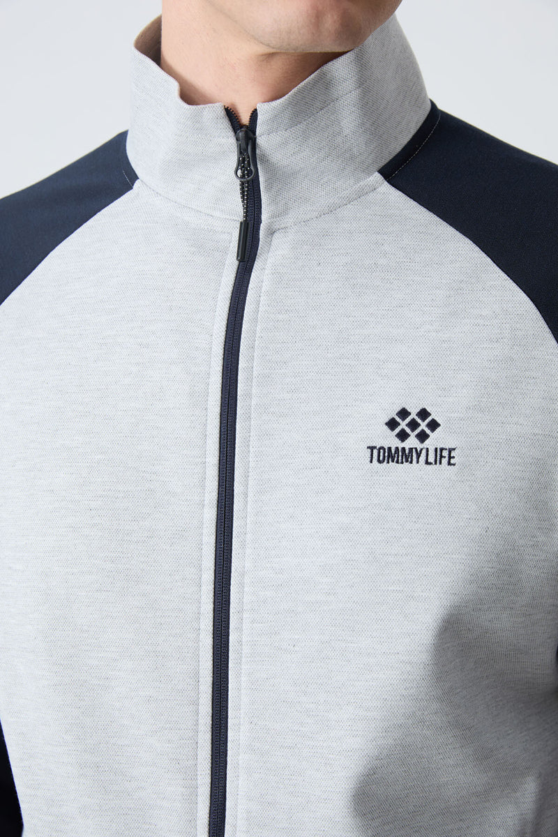 Ensemble de Survêtement Homme à Col Montant et Fermeture Zippée – Coupe Confort pour Sport et Quotidien