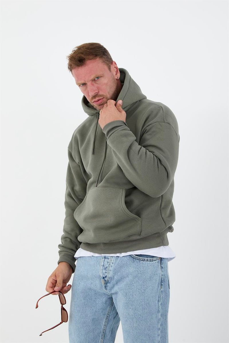 Sweat à Capuche Homme Oversize avec Poche Kangourou
