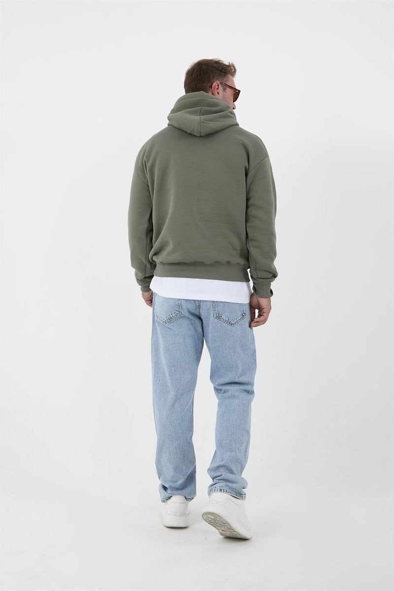 Sweat à Capuche Homme Oversize avec Poche Kangourou