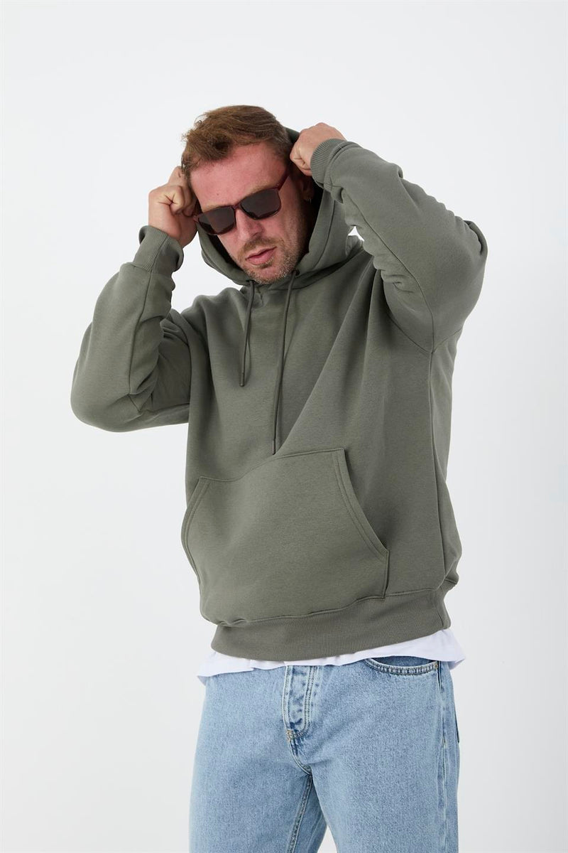 Sweat à Capuche Homme Oversize avec Poche Kangourou
