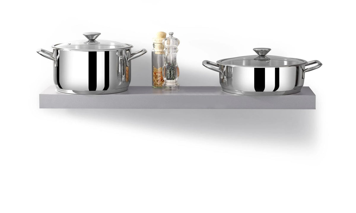 Pot peu profond Omega Steel 24x10 cm