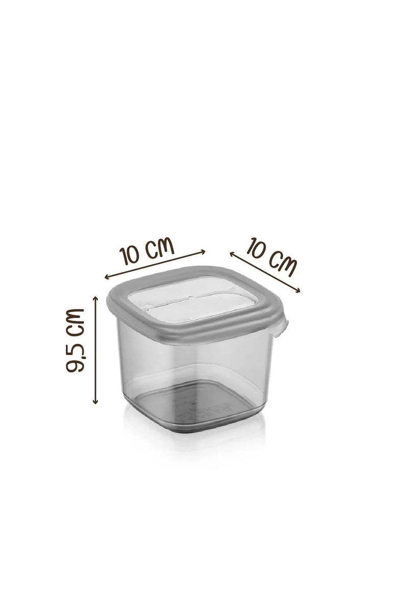 Set de 12 pots à épices anthracite 555 ml avec étiquettes