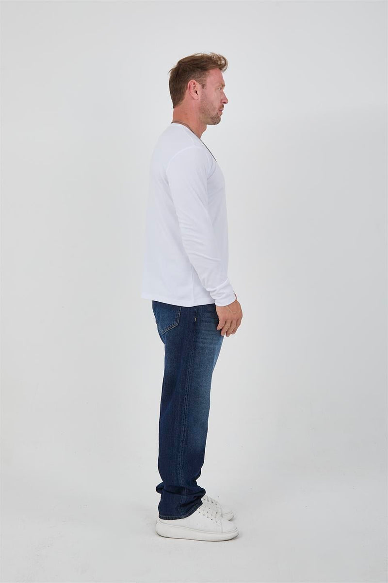 T-shirt Homme Manches Longues en Tissu Interlock