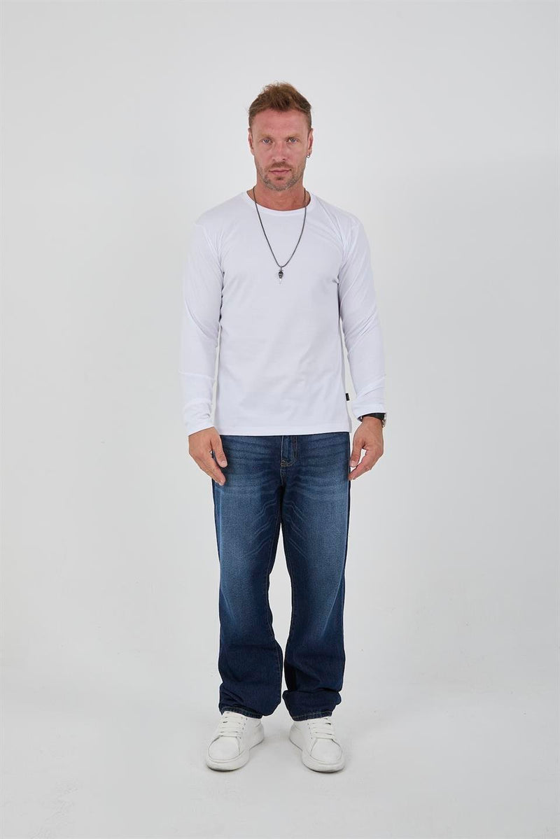 T-shirt Homme Manches Longues en Tissu Interlock
