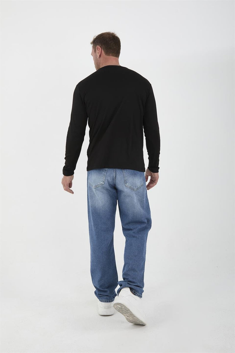 T-shirt Homme Manches Longues en Tissu Interlock