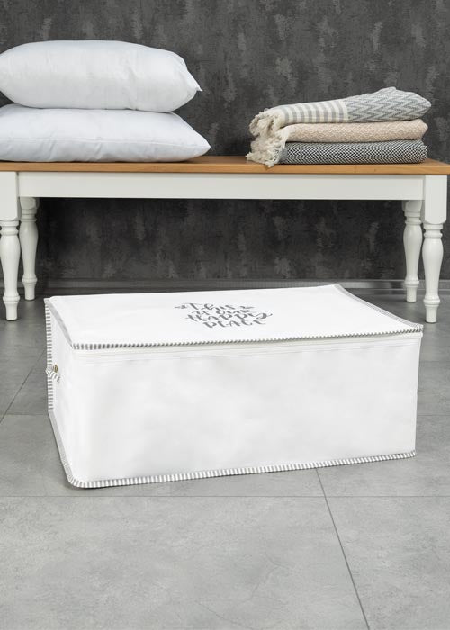 حقيبة تخزين للوسائد بمقبض رباط – 65×40×35 سم