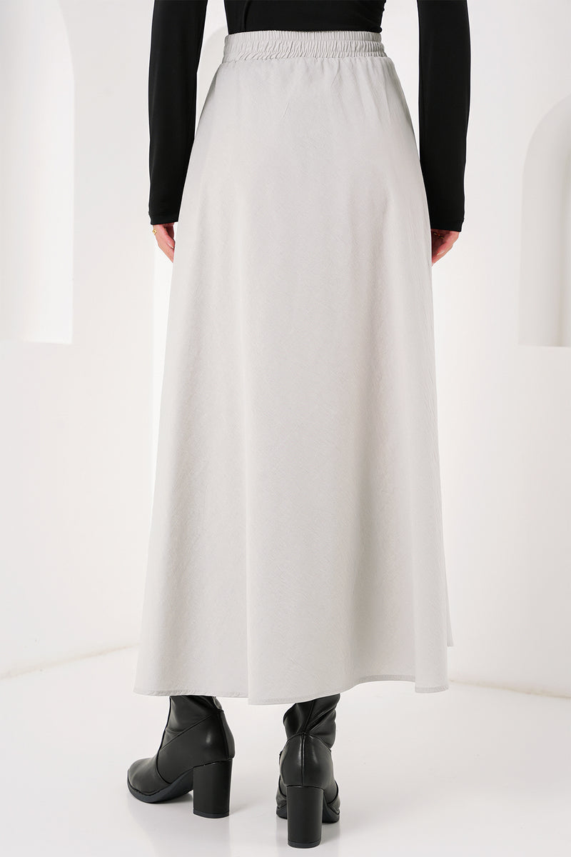 Jupe Longue Femme en Coton avec Poches 8024