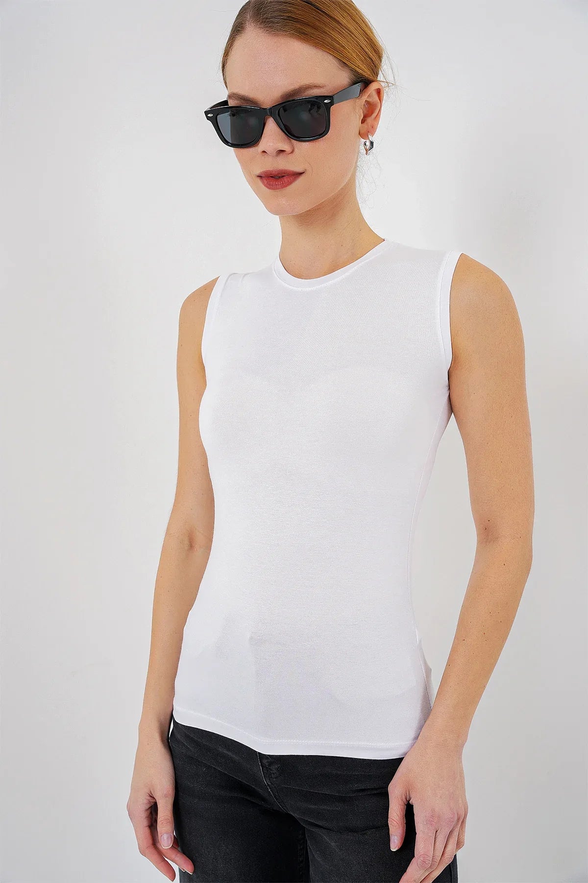 Body femme sans manches en viscose et lycra 4347 - Justyol