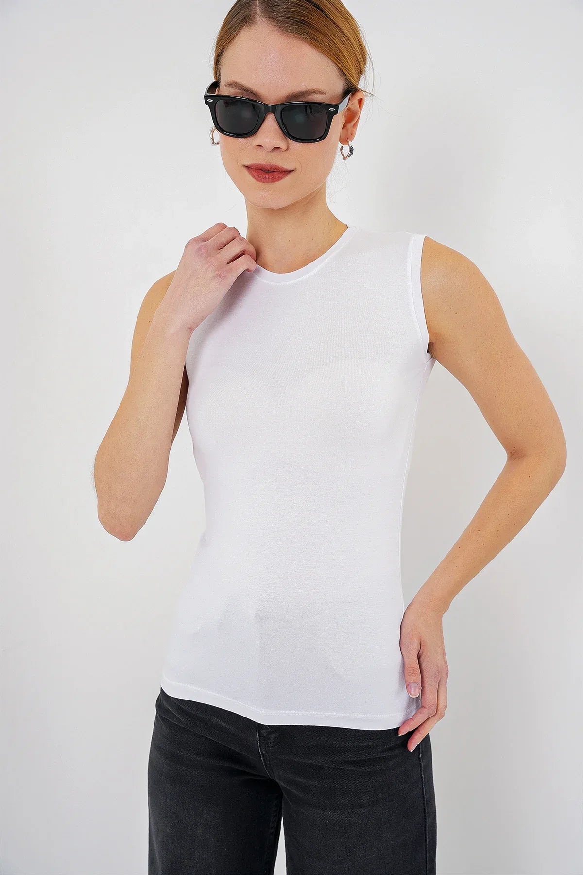 Body femme sans manches en viscose et lycra 4347 - Justyol