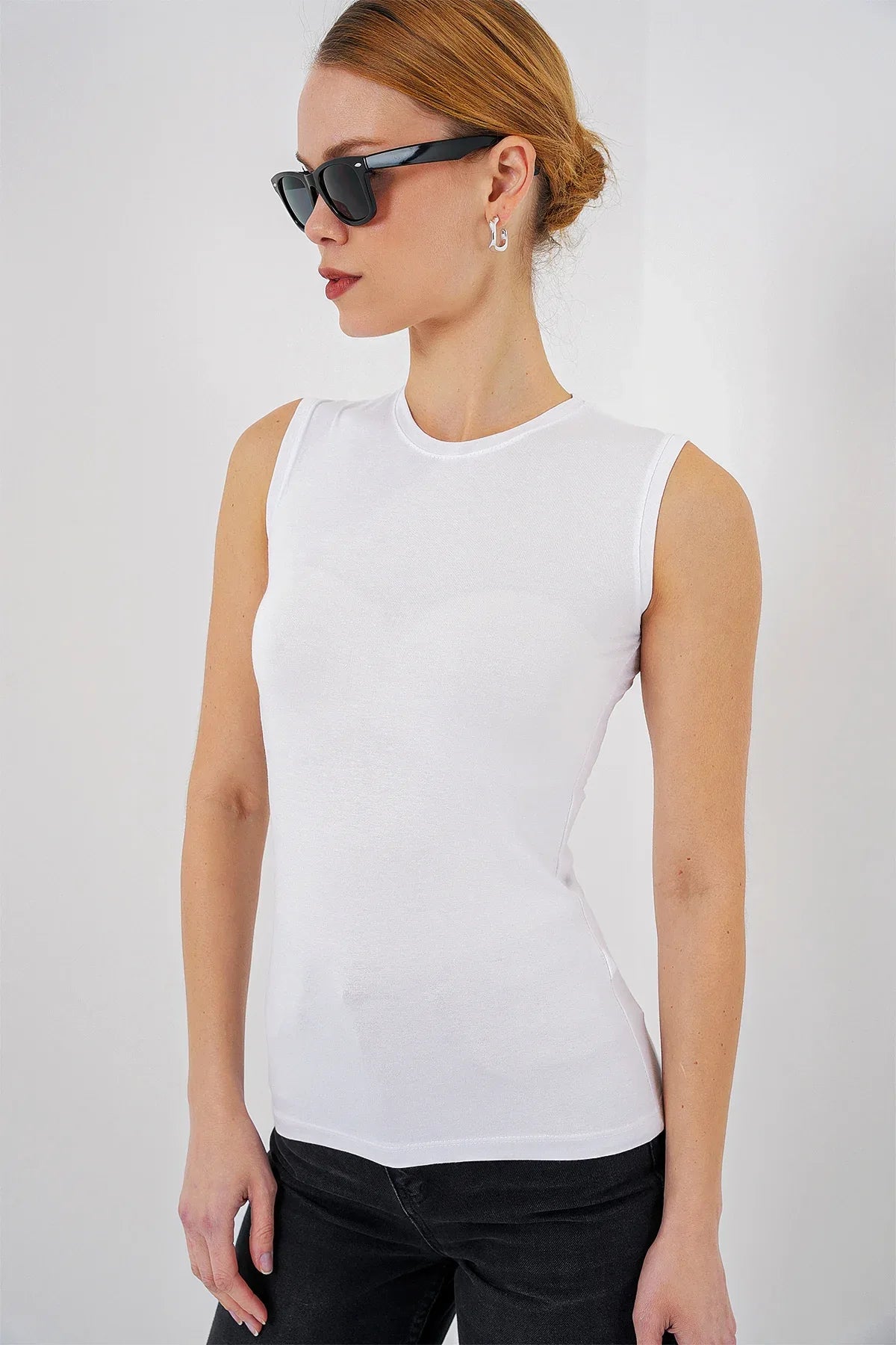 Body femme sans manches en viscose et lycra 4347 - Justyol