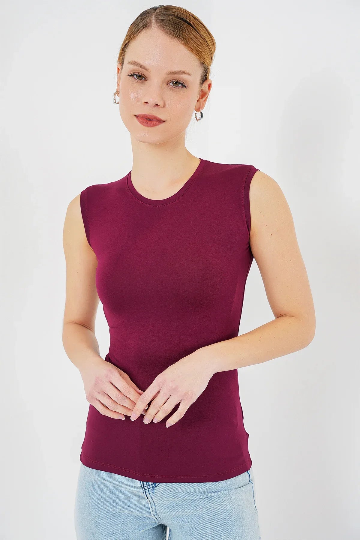 Body femme sans manches en viscose et lycra 4347 - Justyol
