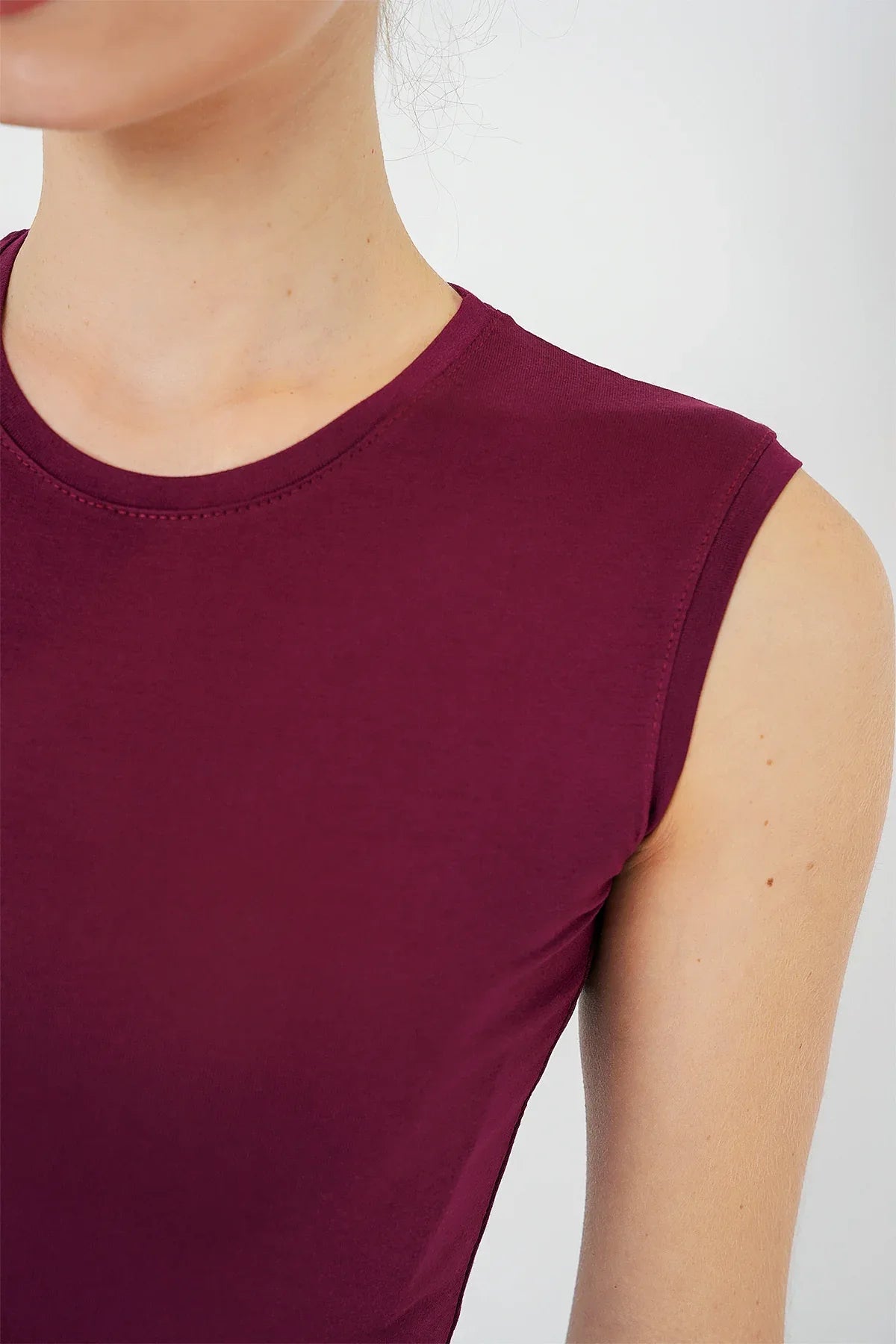 Body femme sans manches en viscose et lycra 4347 - Justyol