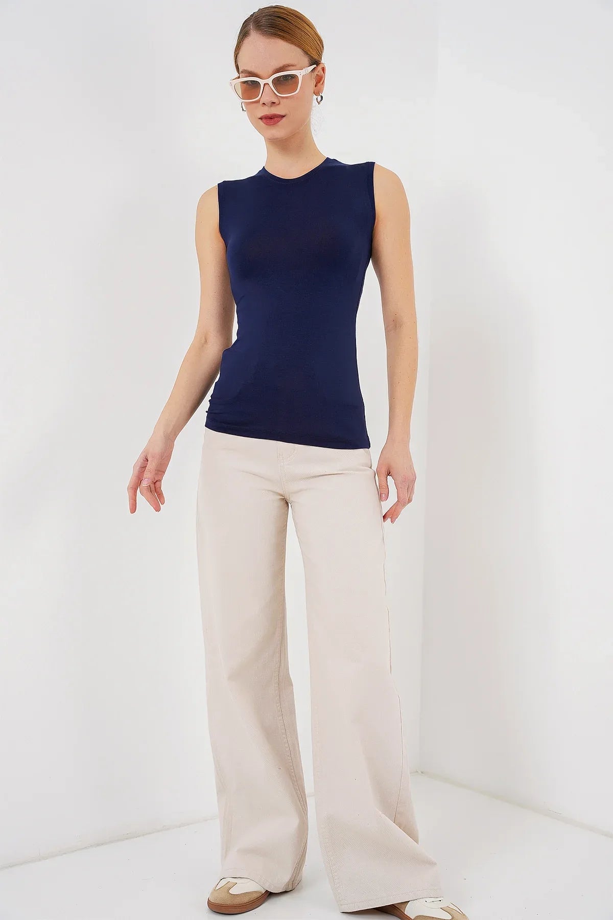 Body femme sans manches en viscose et lycra 4347 - Justyol