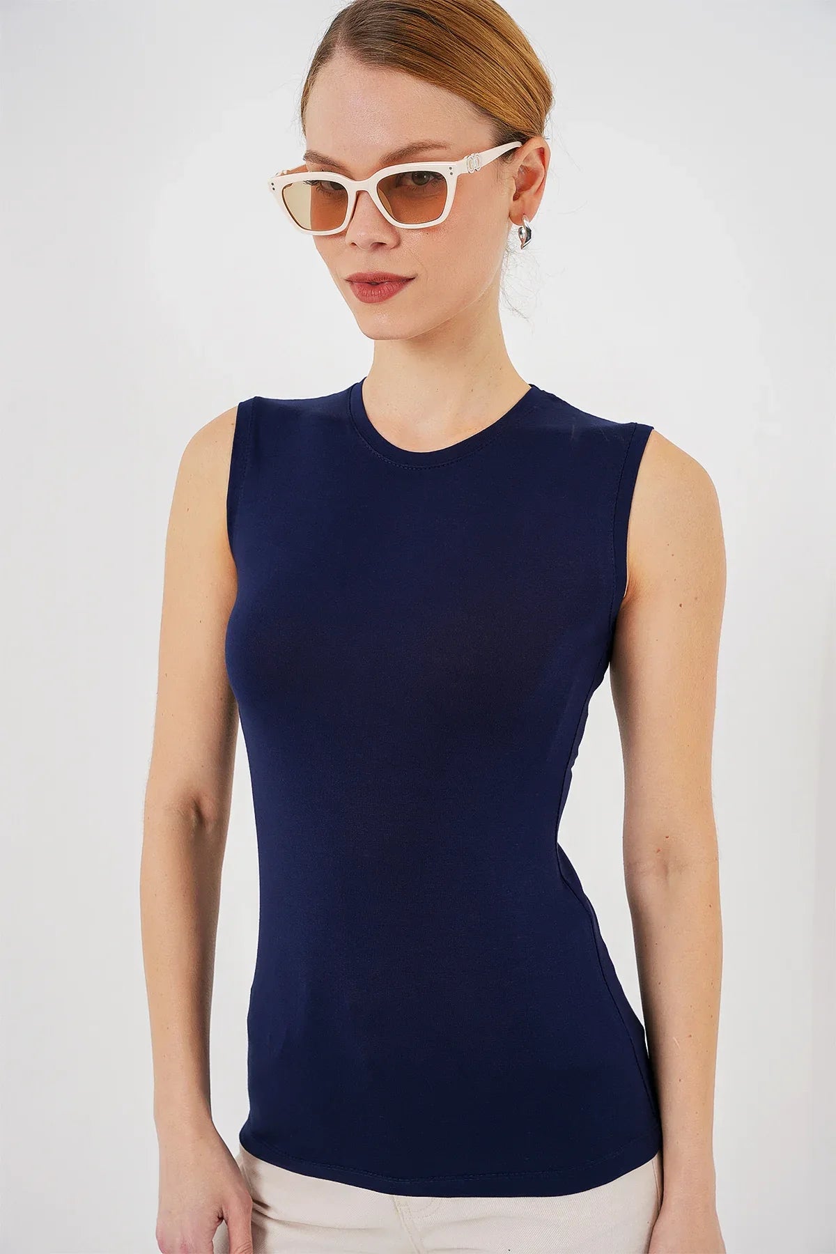 Body femme sans manches en viscose et lycra 4347 - Justyol