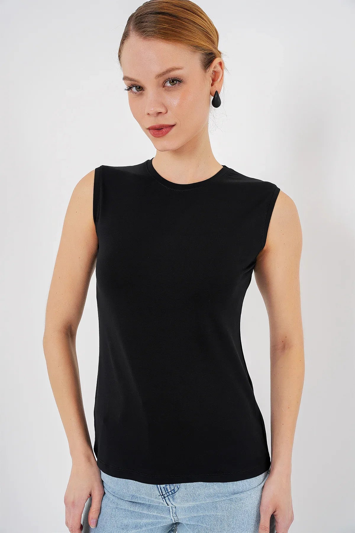 Body femme sans manches en viscose et lycra 4347 - Justyol