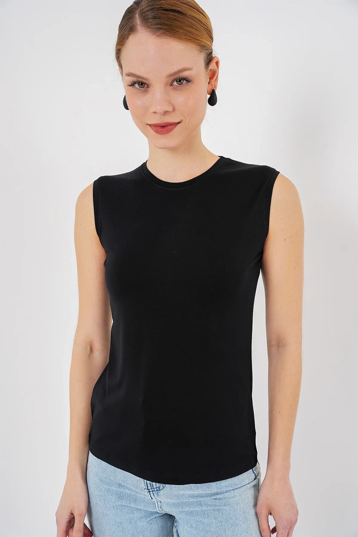 Body femme sans manches en viscose et lycra 4347 - Justyol