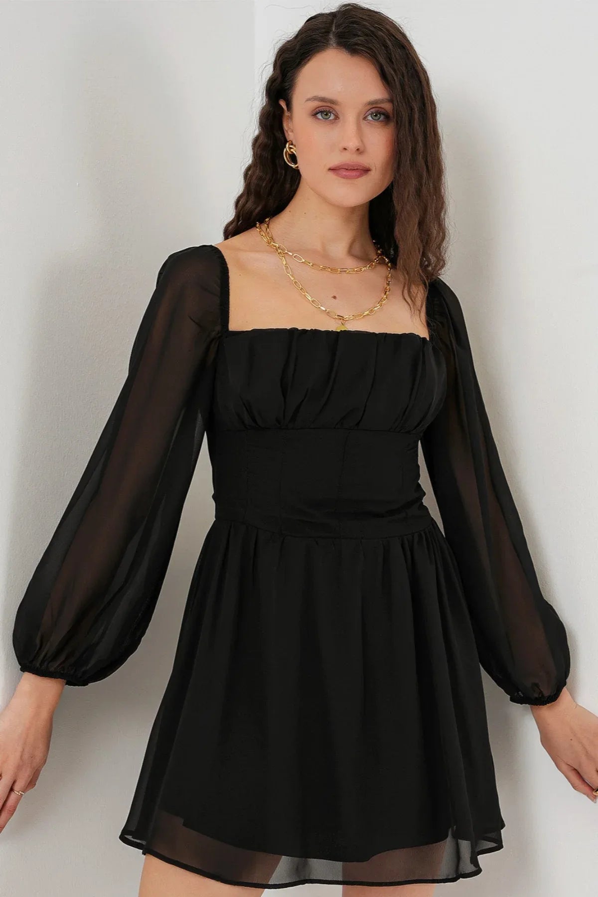 Robe mini en tulle pour femme 2514 - Justyol