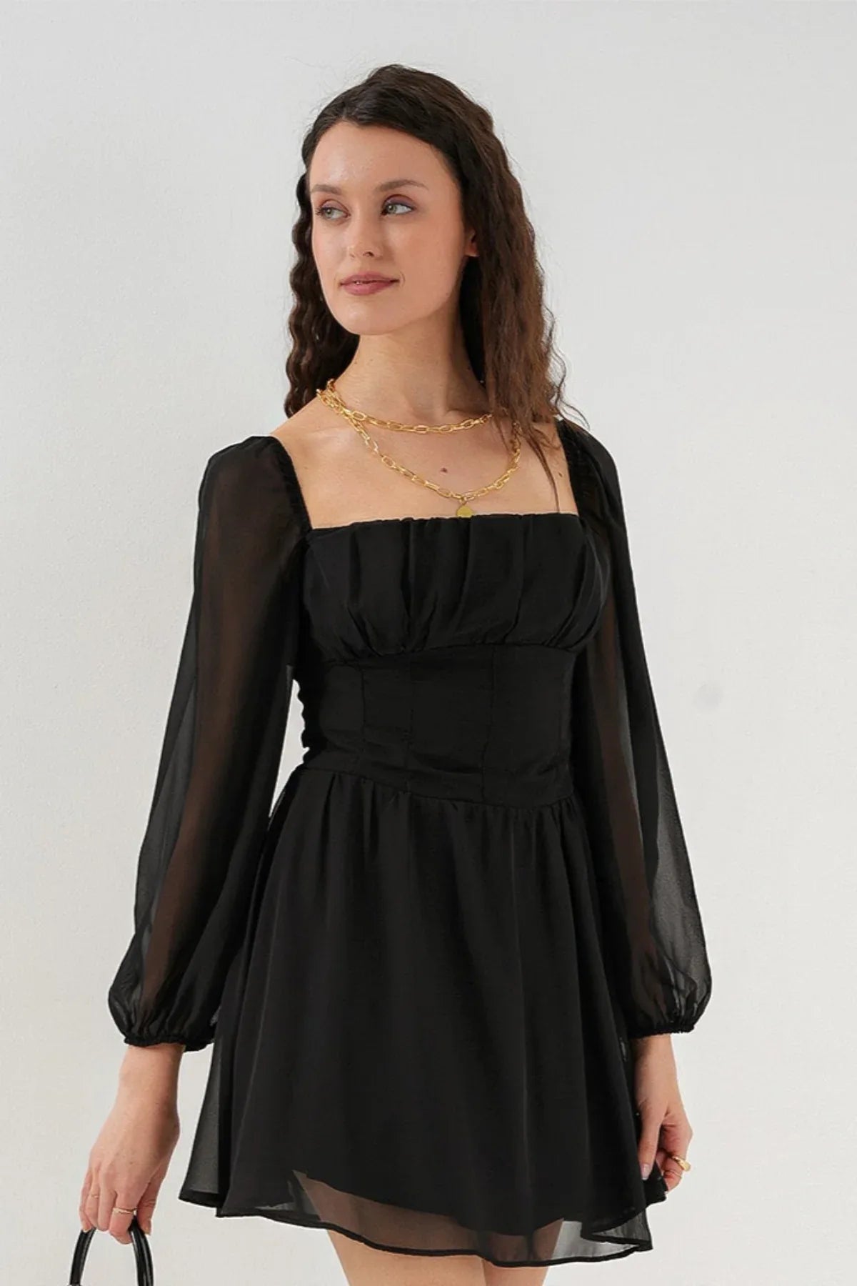 Robe mini en tulle pour femme 2514 - Justyol