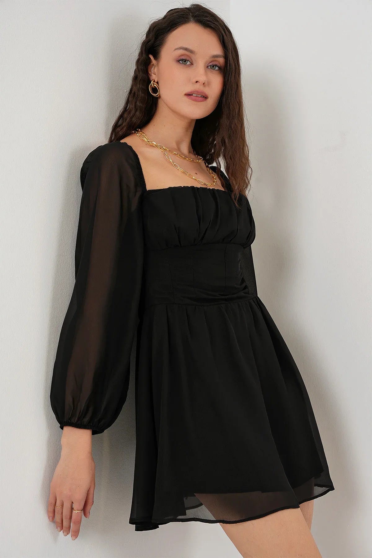 Robe mini en tulle pour femme 2514 - Justyol