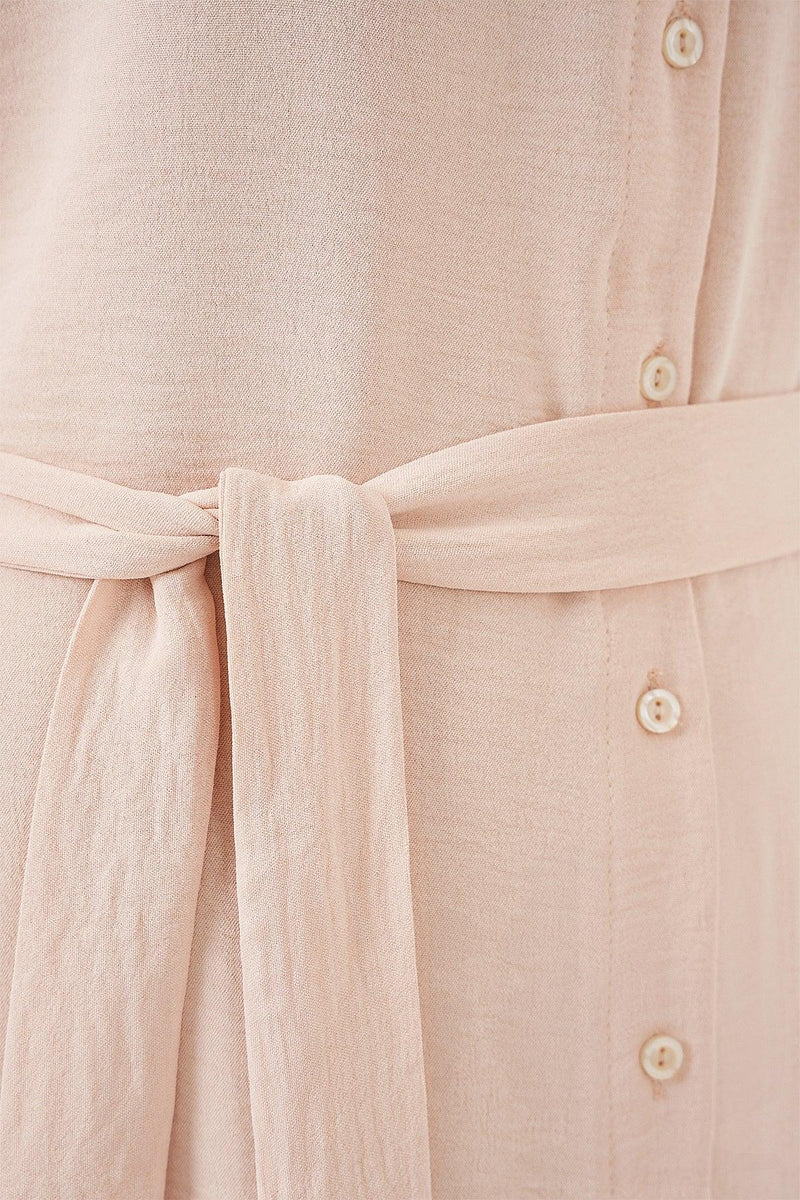 Robe femme sans manches ceinturée en ayrobin 2568