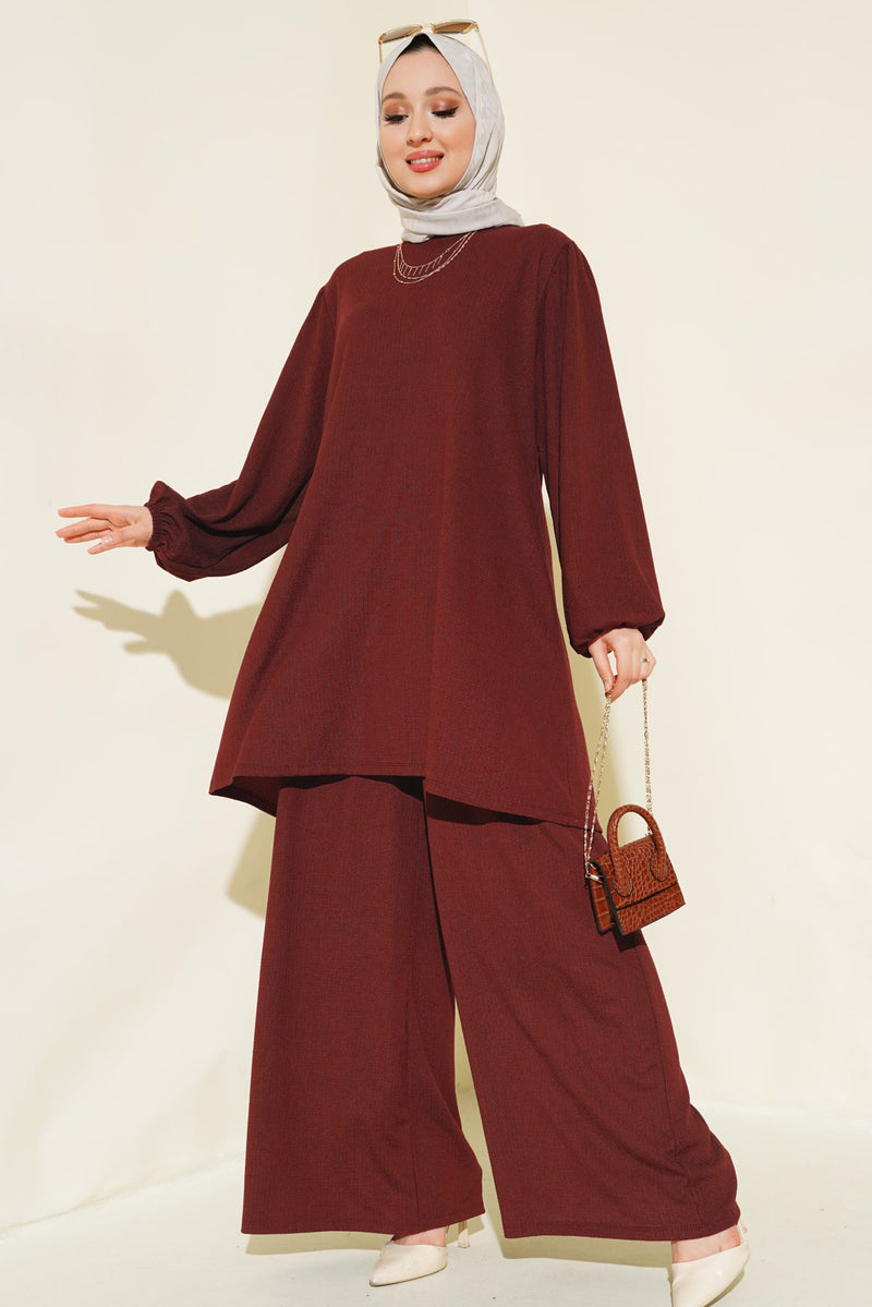 Ensemble Femme Tunique & Pantalon Large – Coupe Modeste