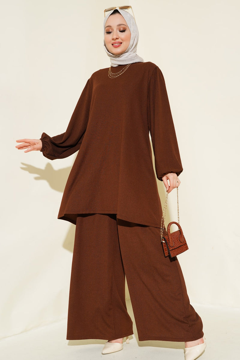 Ensemble Femme Tunique & Pantalon Large – Coupe Modeste