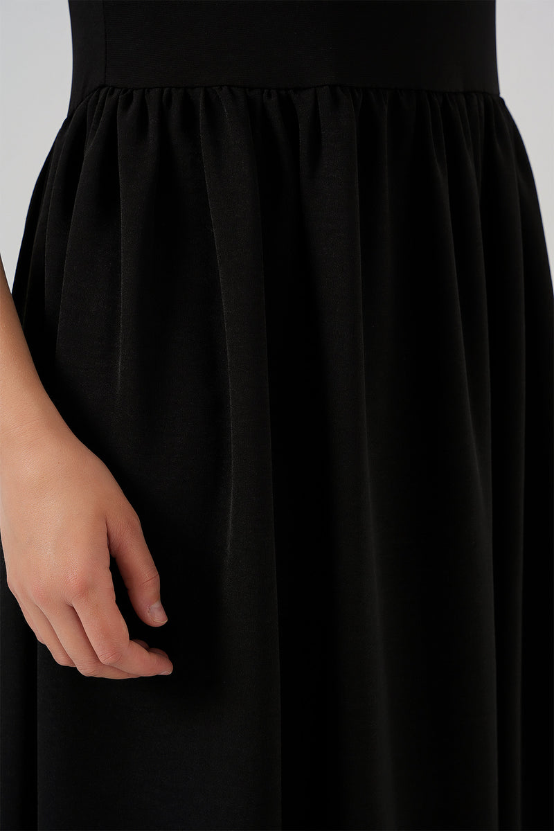 Robe Longue Femme Manches Courtes Fluide Chic 2551