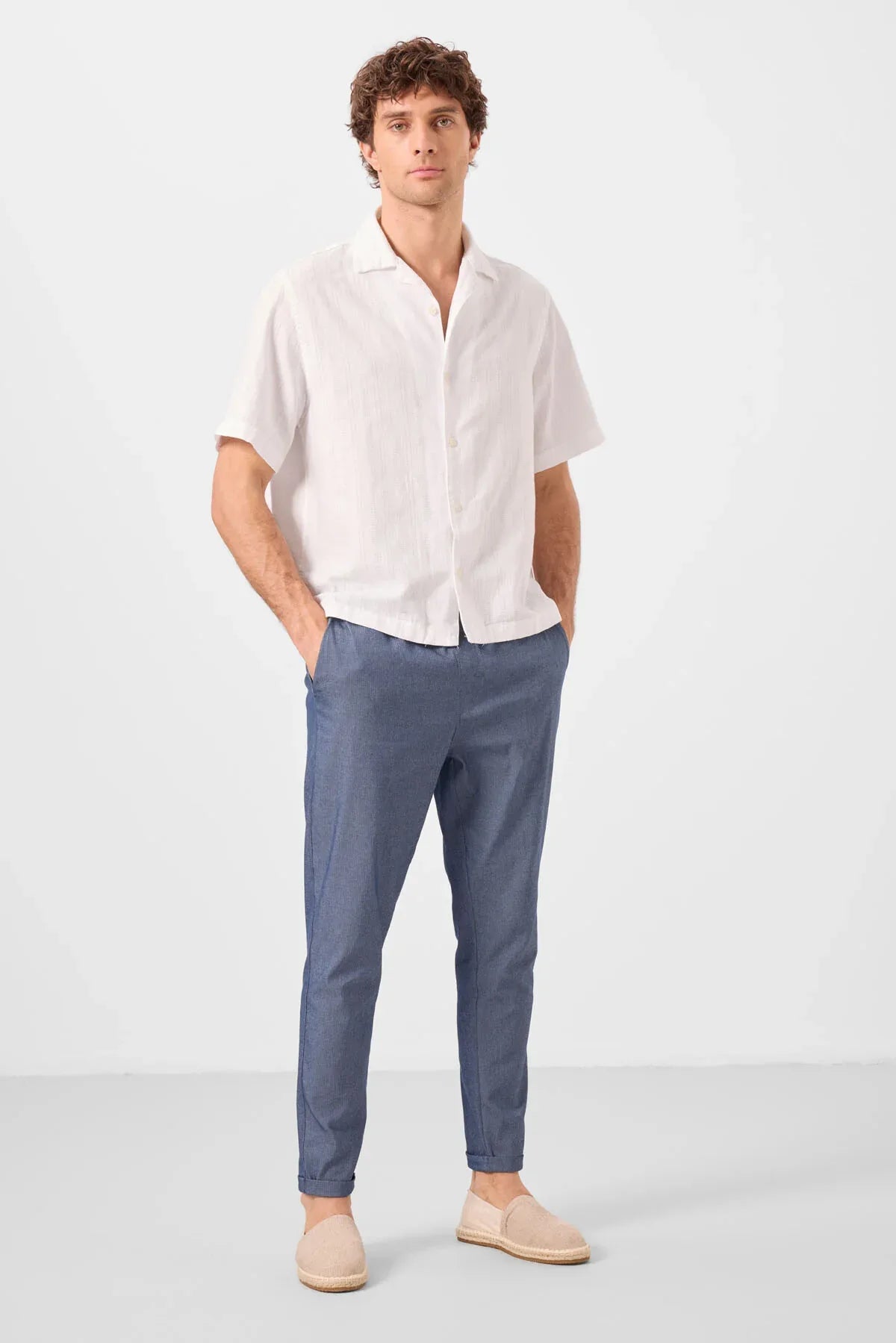 pantalon chino homme léger extensible coupe standard- 82178 - Justyol