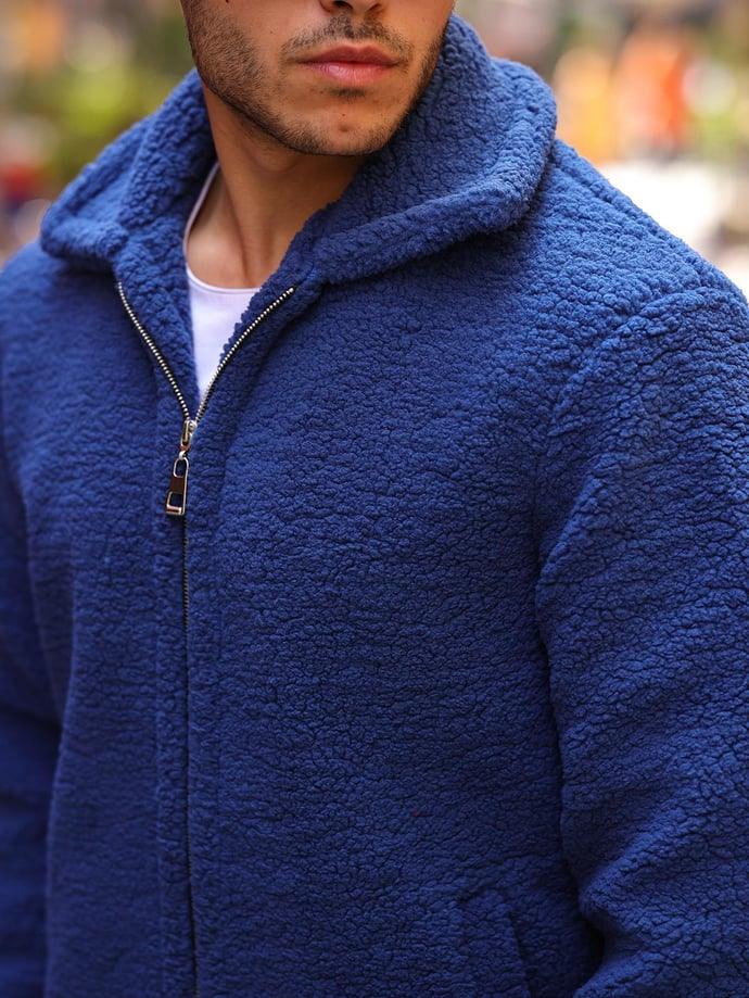 Veste homme en tissu peluche doux effet fourrure-40979 - Justyol