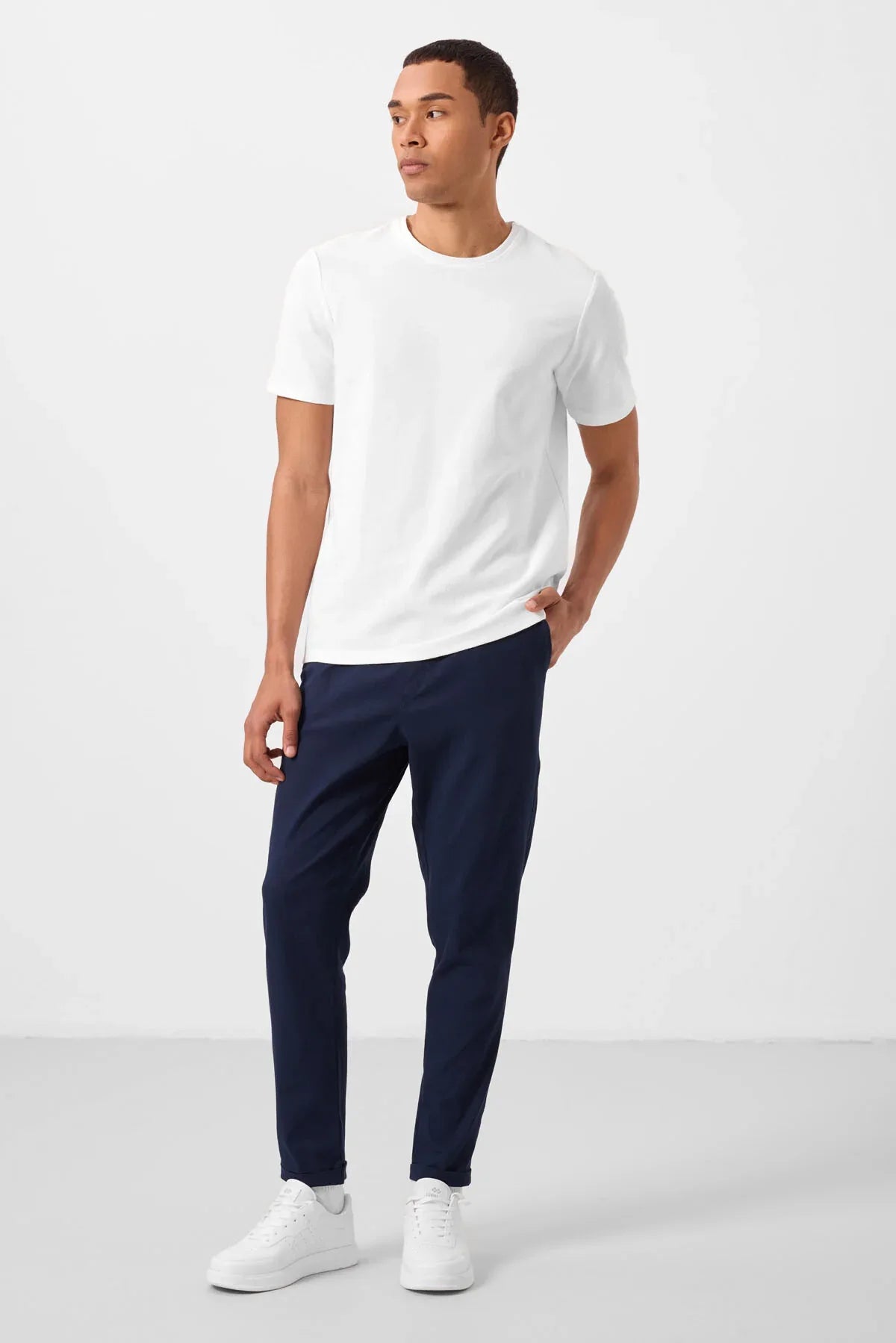 pantalon chino homme léger extensible coupe standard- 82178 - Justyol