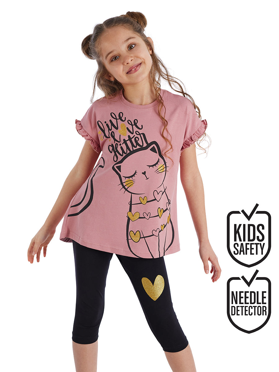 Ensemble fille 2 pièces tunique imprimée et legging – Confort et style adorable
