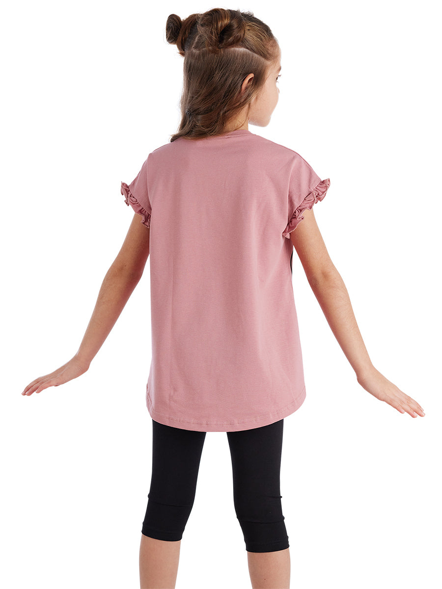 Ensemble fille 2 pièces tunique imprimée et legging – Confort et style adorable