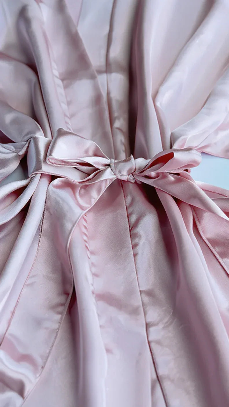 Kimono en satin à volants élégant - Justyol