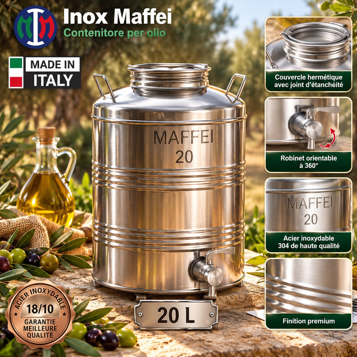 CITERNE A HUILE ITALY 20L