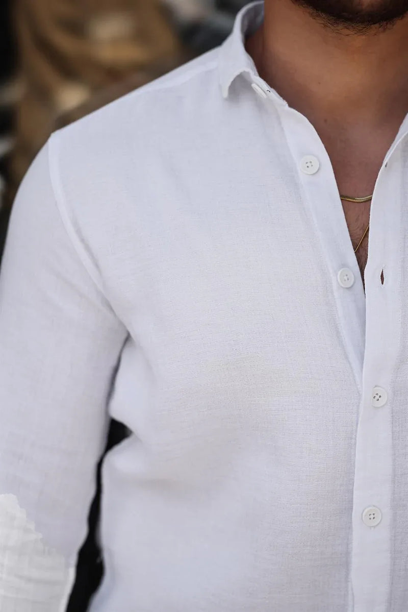 chemise homme mousseline coton respirante manches longues