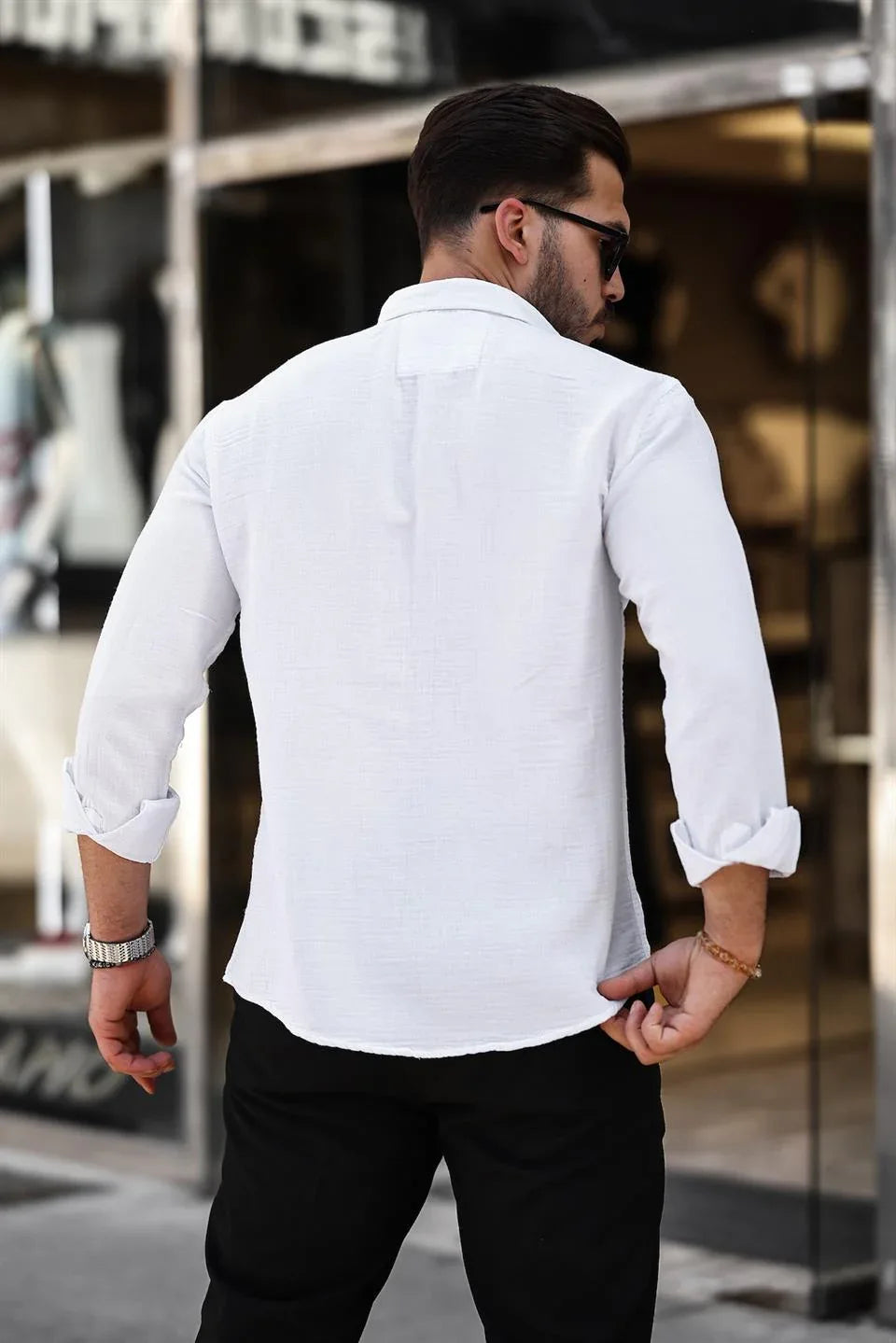 chemise homme mousseline coton respirante manches longues - Justyol