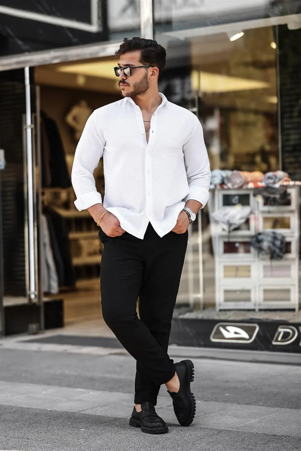 chemise homme mousseline coton respirante manches longues - Justyol