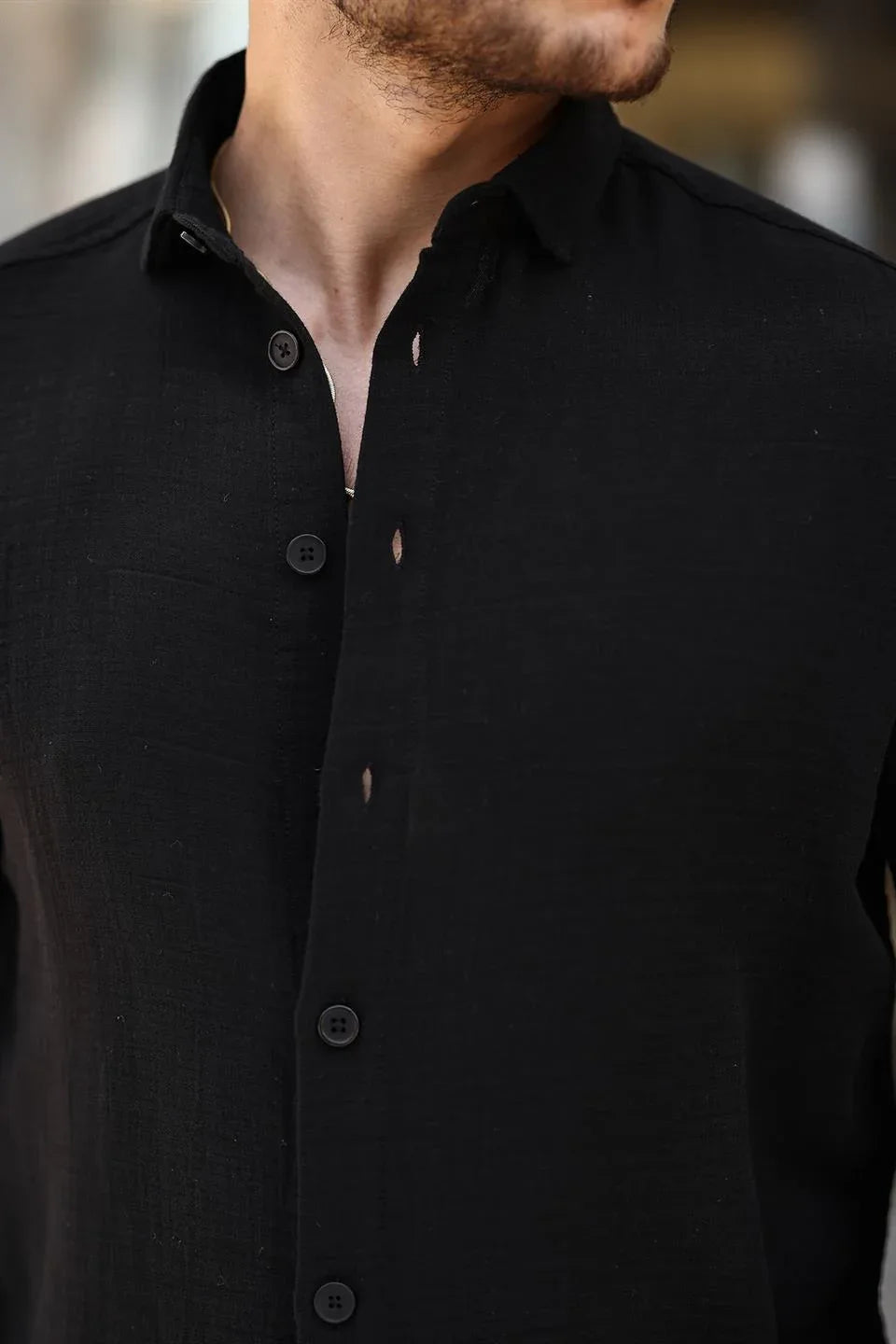 chemise homme mousseline coton respirante manches longues - Justyol