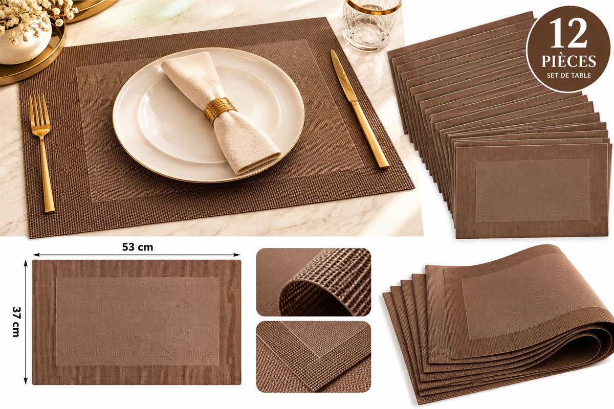12 napperonSET DE TABLE