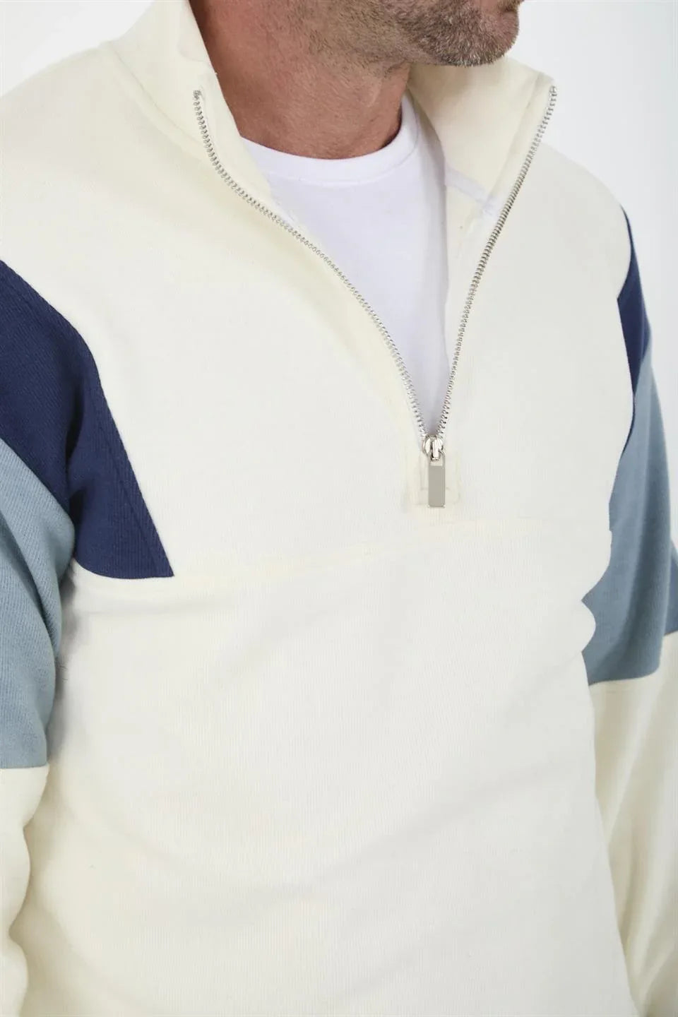 Sweatshirt Homme Oversize en Tricot Selanik avec Détails en Garniture sur les Manches - Justyol