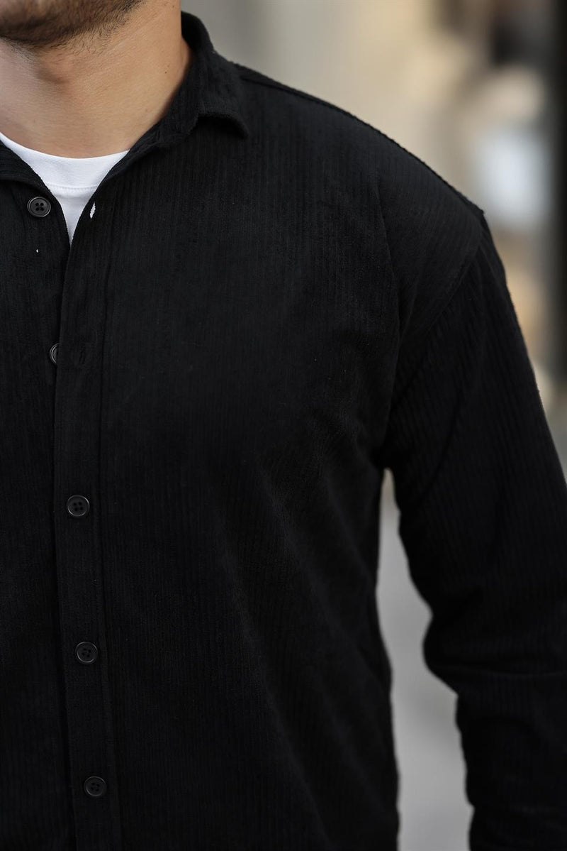 Chemise Homme Oversize en Velours Côtelé