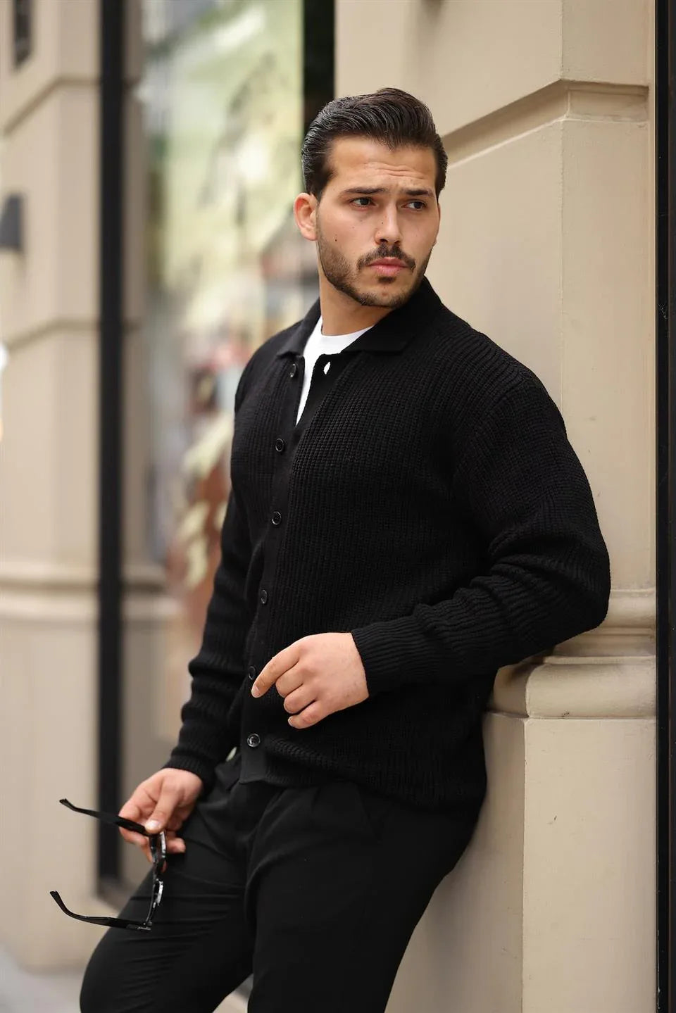 Gilet Homme Oversize en Tricot Selanik avec Boutons - Justyol