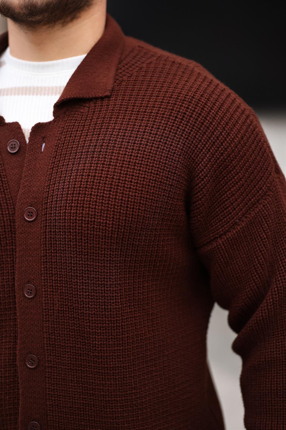 Gilet Homme Oversize en Tricot Selanik avec Boutons - Justyol