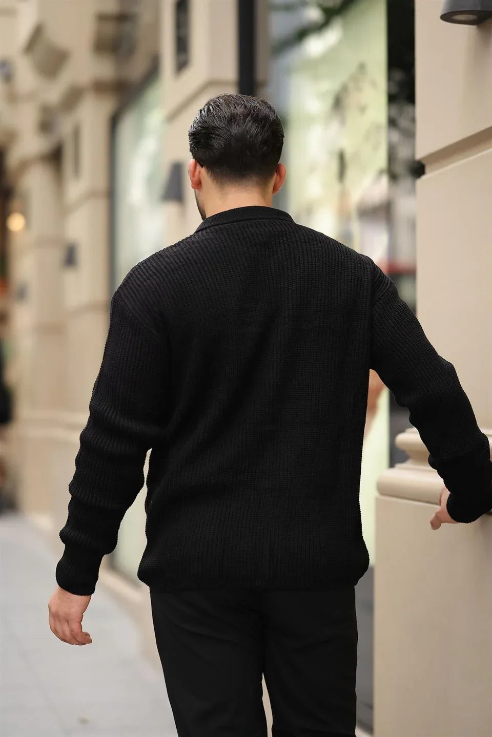 Gilet Homme Oversize en Tricot Selanik avec Boutons - Justyol