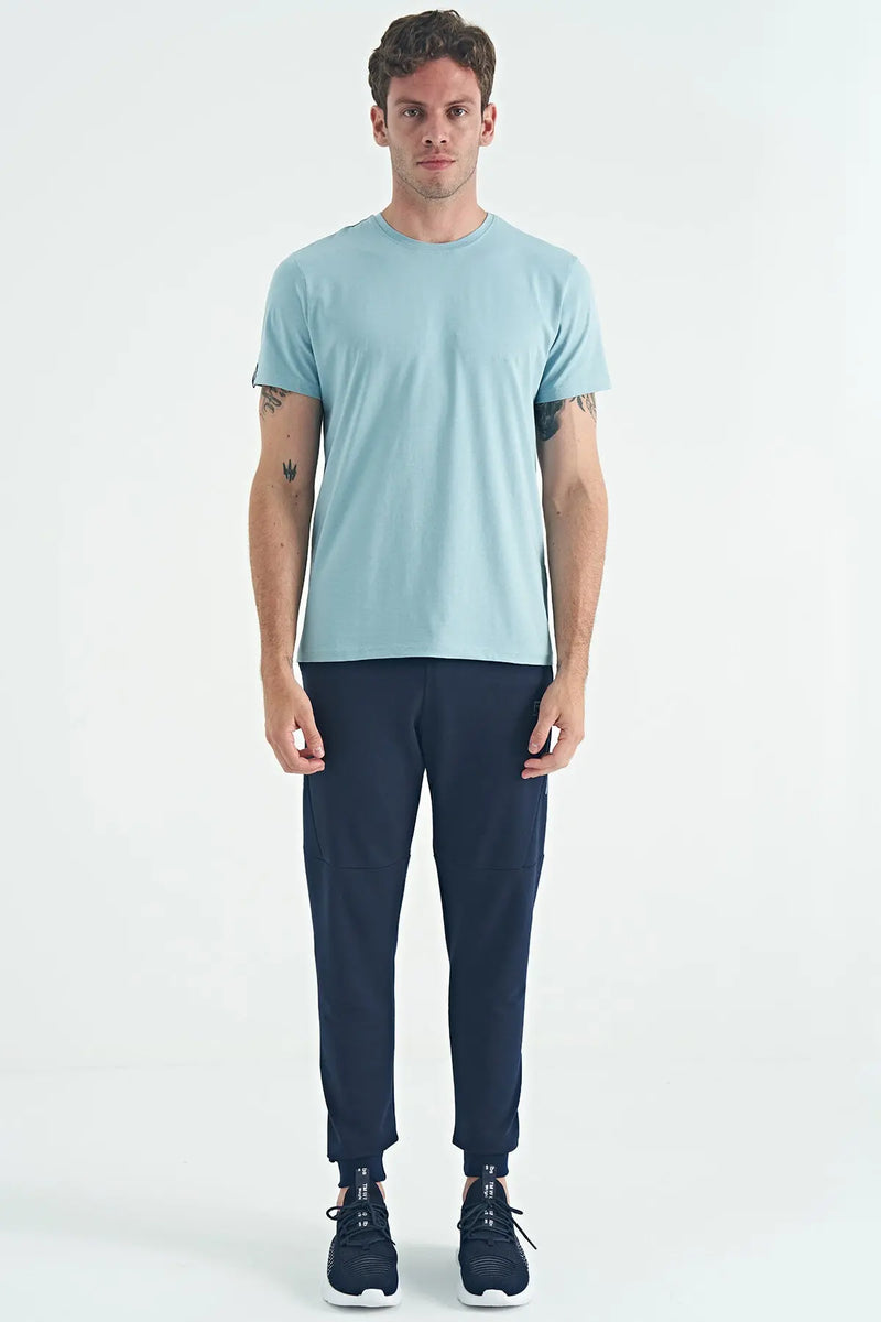 T-shirt pour homme à col rond, coupe standard, modèle basique - 88245