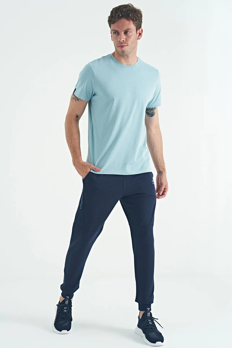 T-shirt pour homme à col rond, coupe standard, modèle basique - 88245